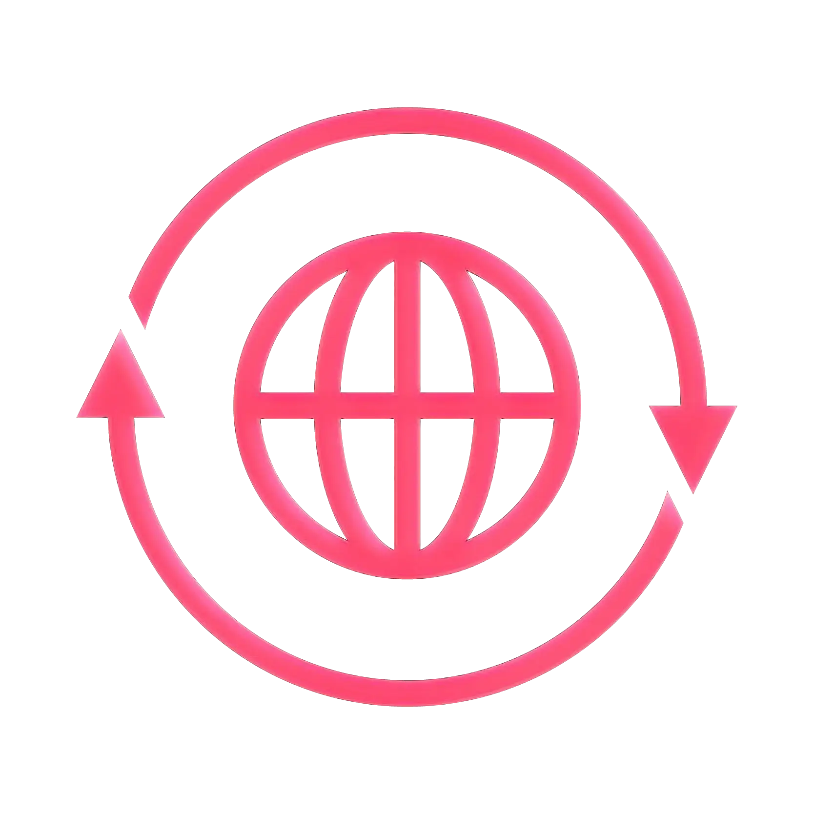 Global Icon with Rotating Arrows