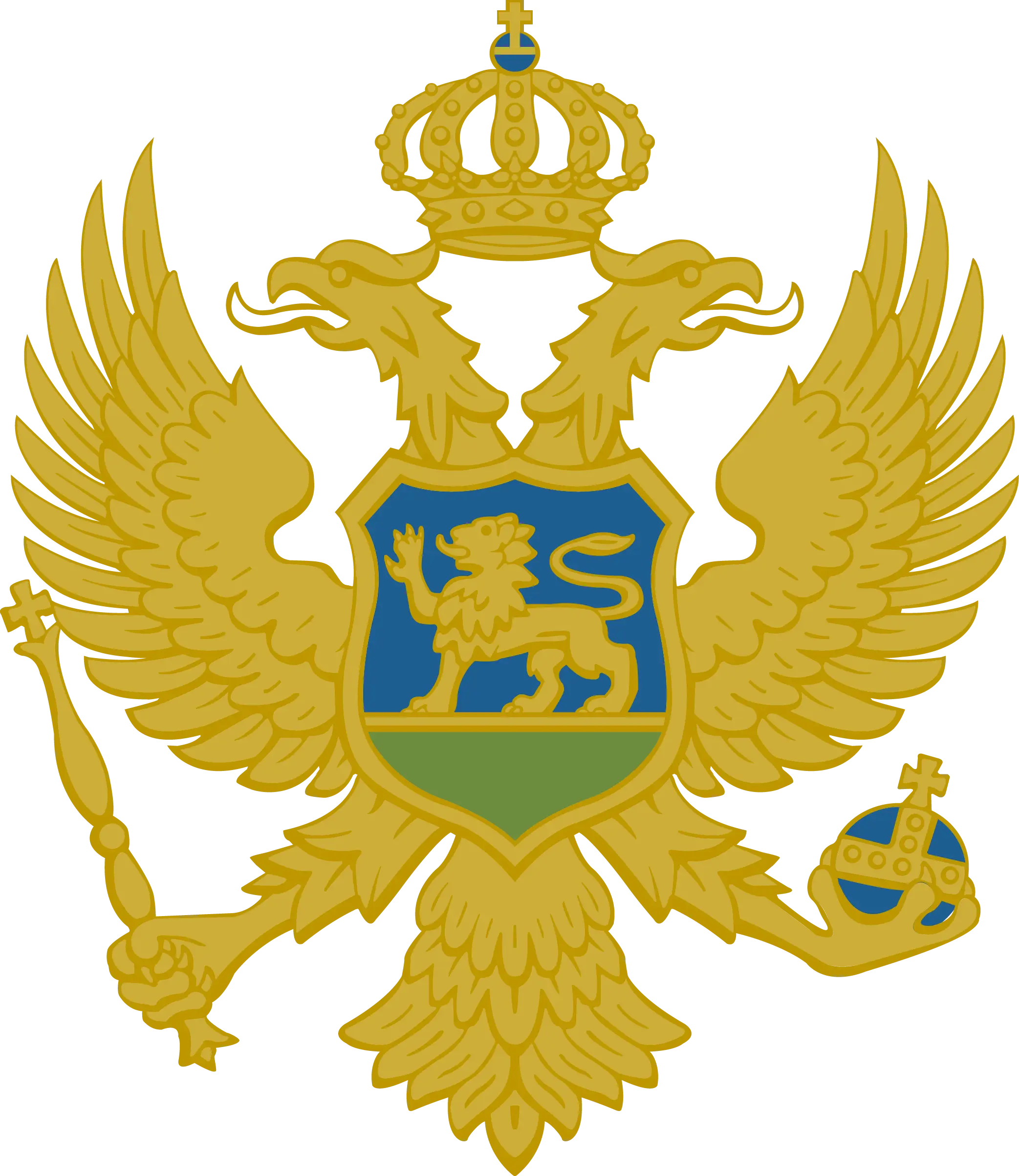 Golden Coat of Arms with Double-Headed Eagle