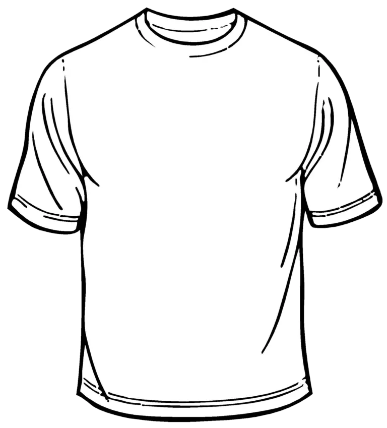 White T-Shirt Simplistic Sketch Design