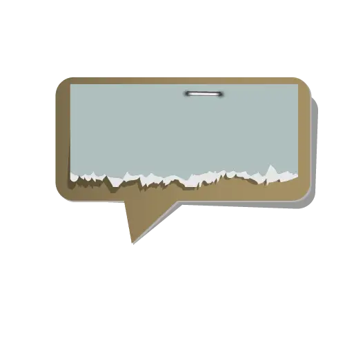 Torn Paper Speech Bubble
