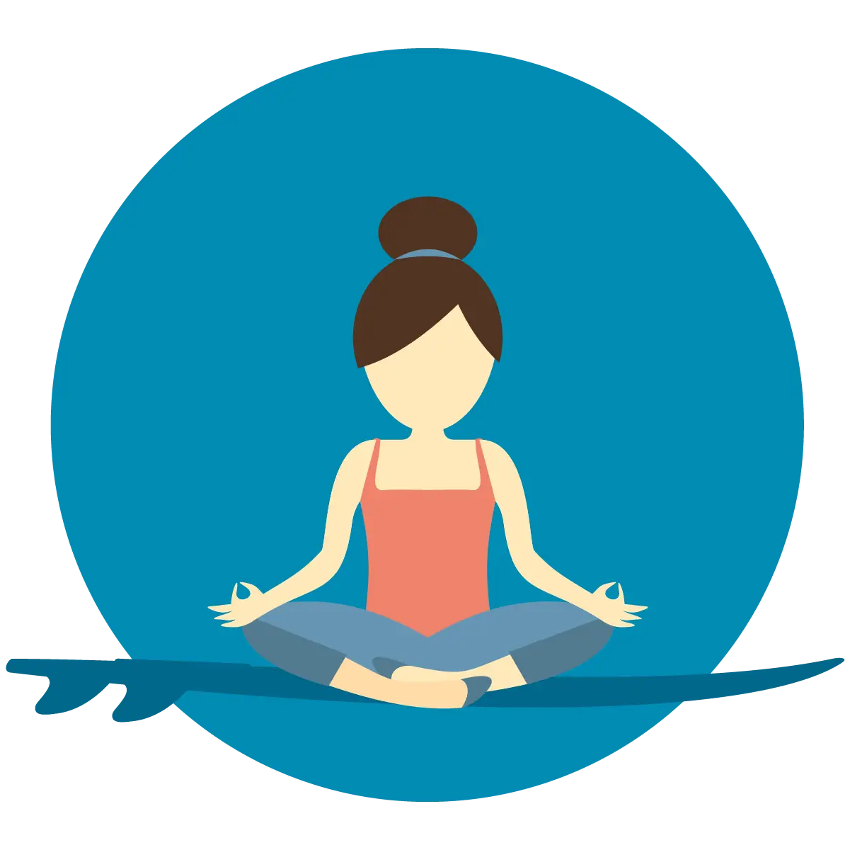 Woman Meditating Yoga Illustration