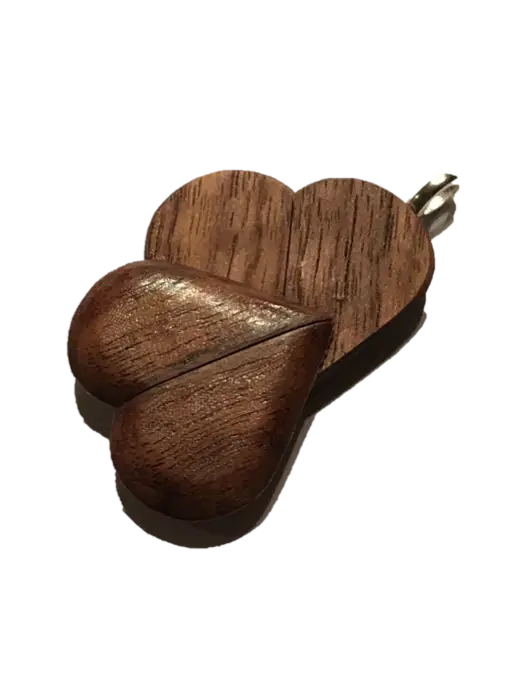 Wooden Heart Pendant