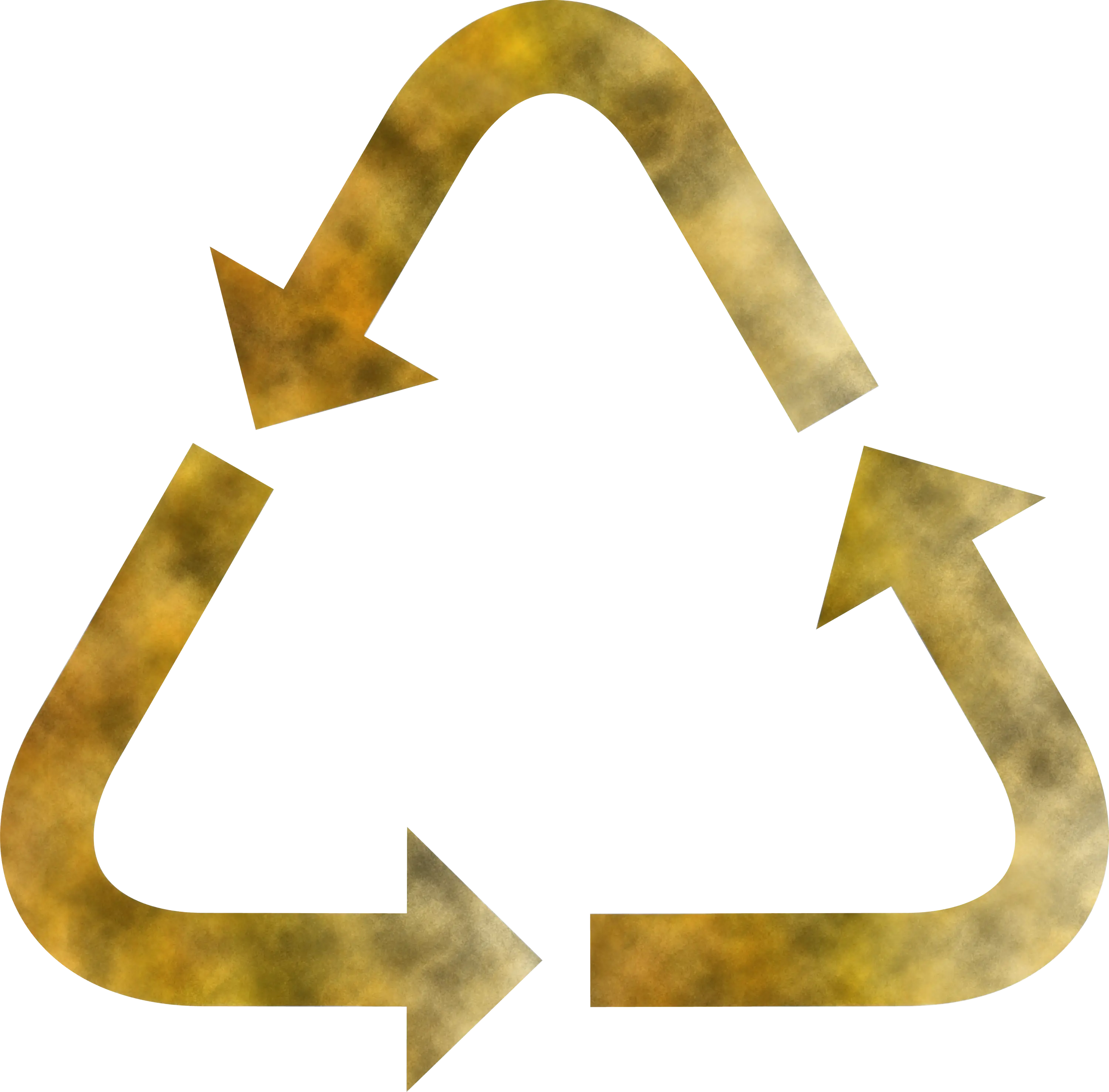 Yellow Textured Recycling Symbol