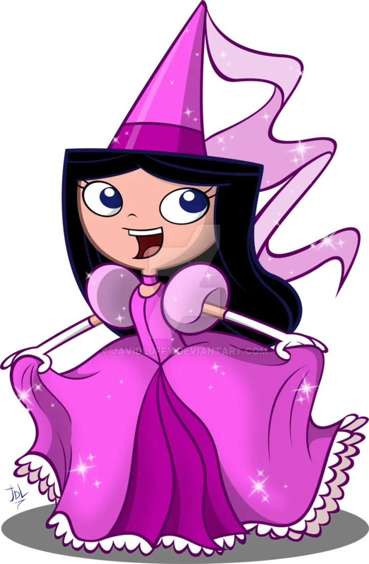 Cartoon Princess in Pink Dress
