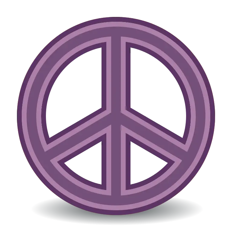 Purple Peace Symbol for Harmony
