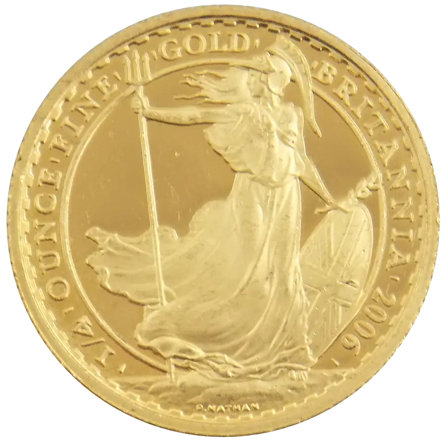 Gold Coin Featuring Britannia Design