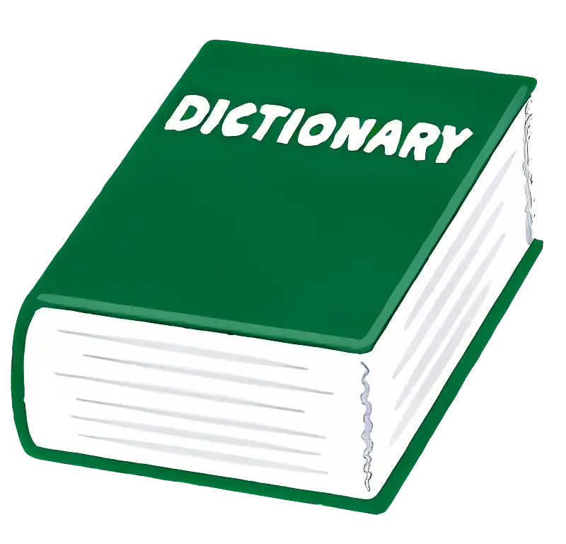 Green Dictionary Book Illustration