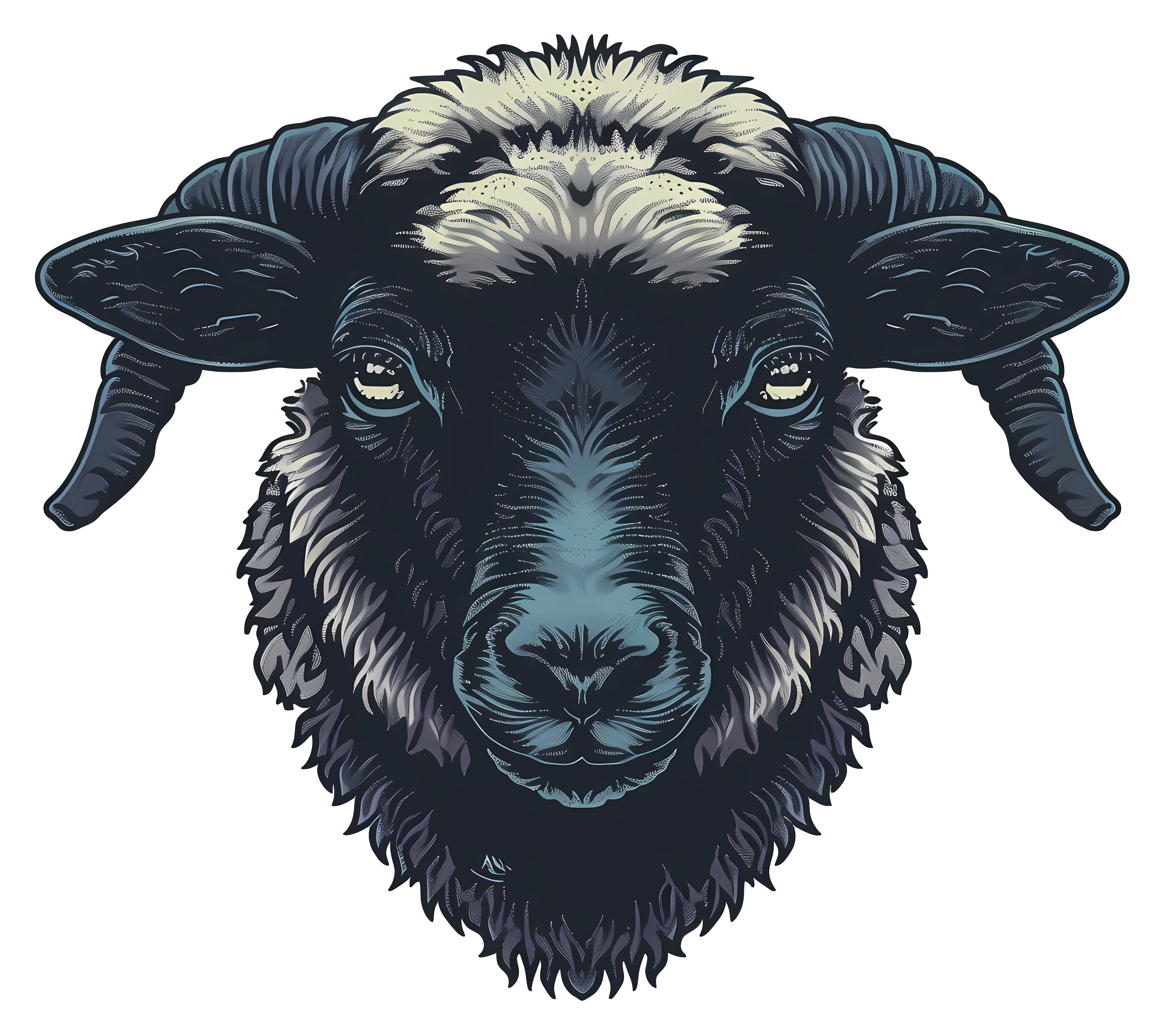 Detailed Ram Illustration