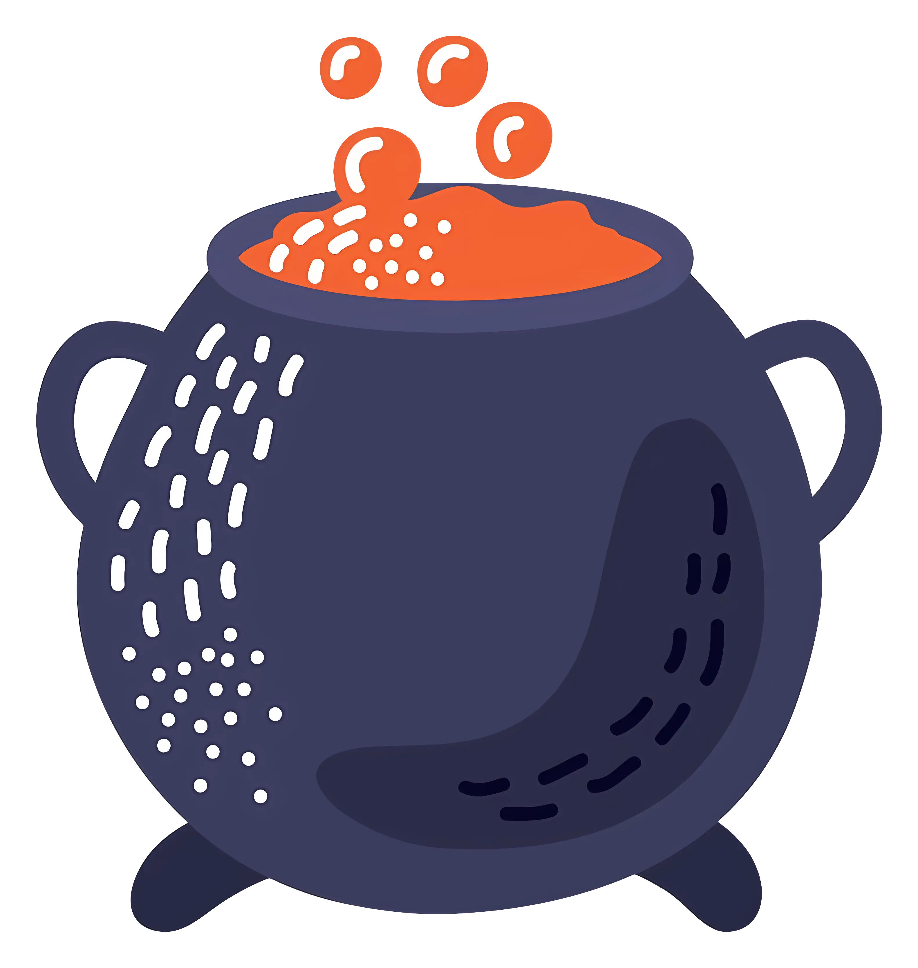 Orange Bubbling Cauldron for Halloween