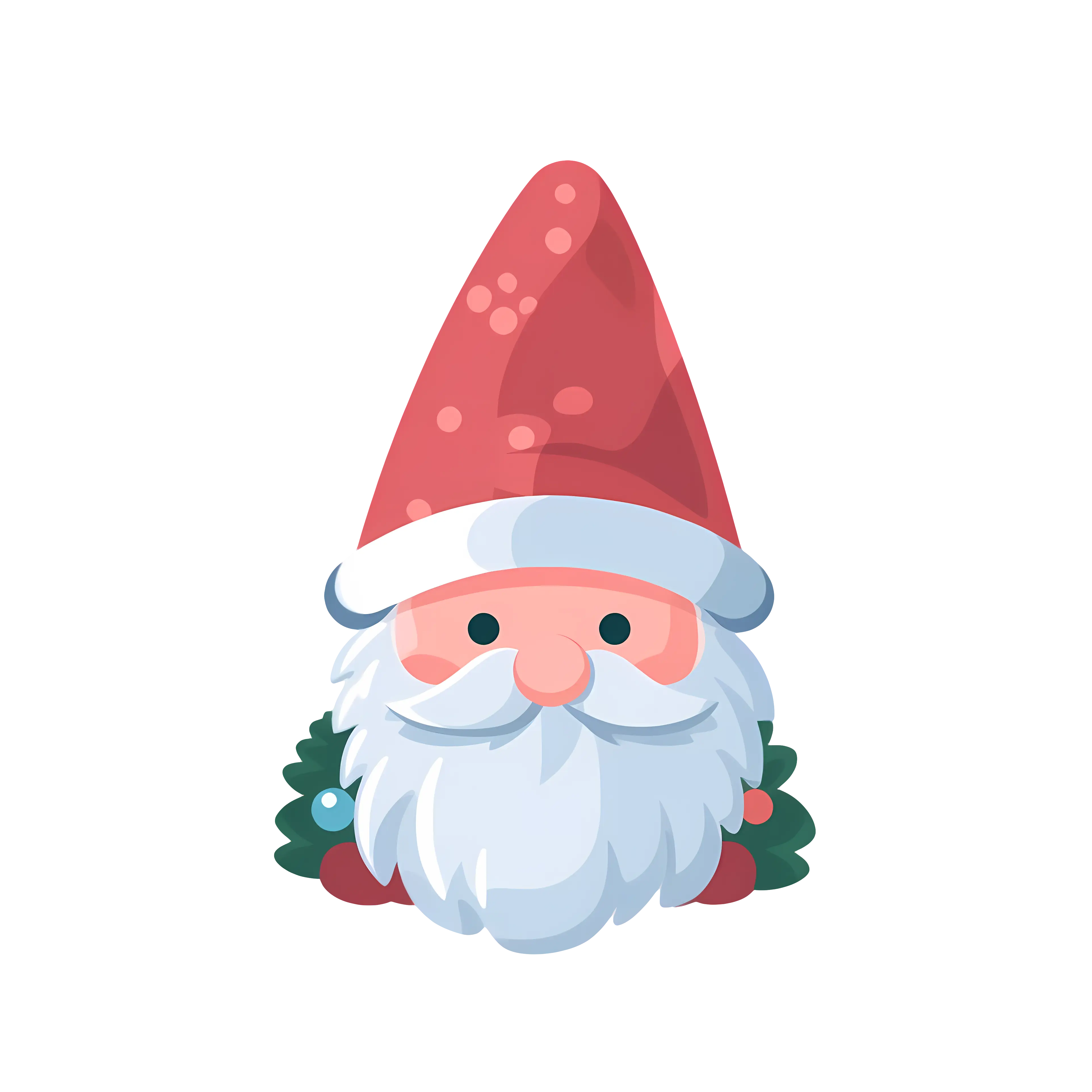 Christmas Santa Claus Face Illustration