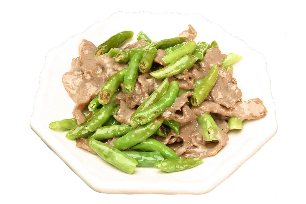 Cooked Green Beans on Plate