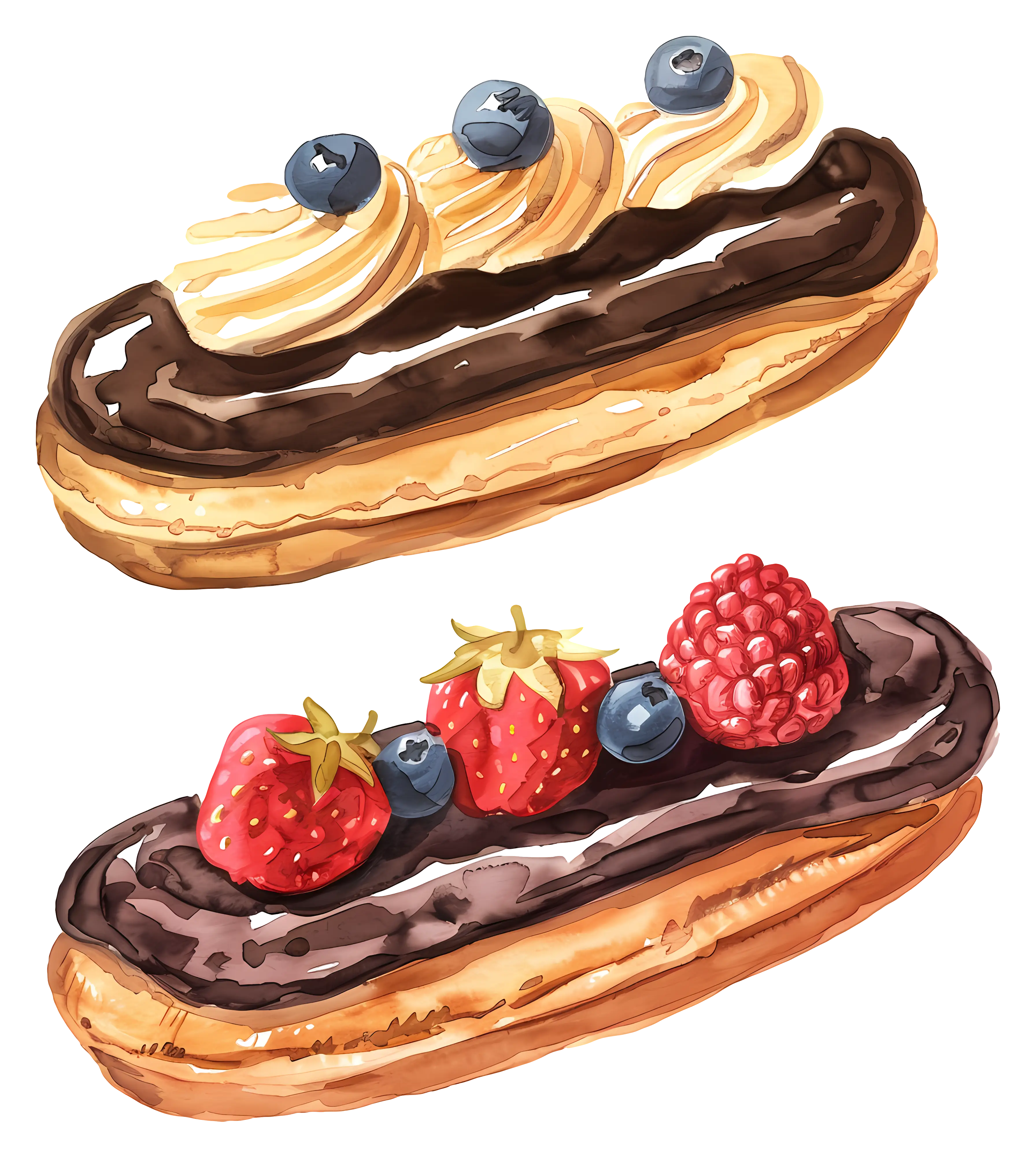 Delicious Eclairs Illustration