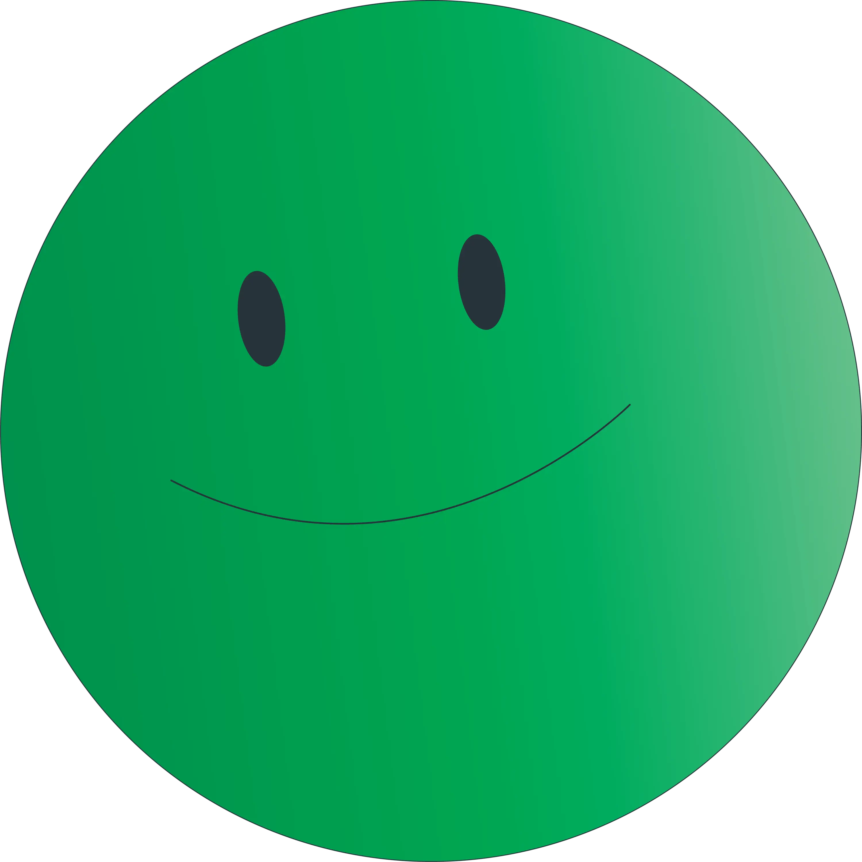 Green Smiley Face Icon