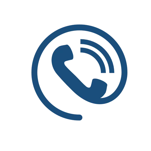 Simplified Phone Call Icon in Blue