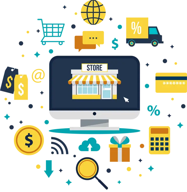 E-Commerce and Online Shopping Concept Art