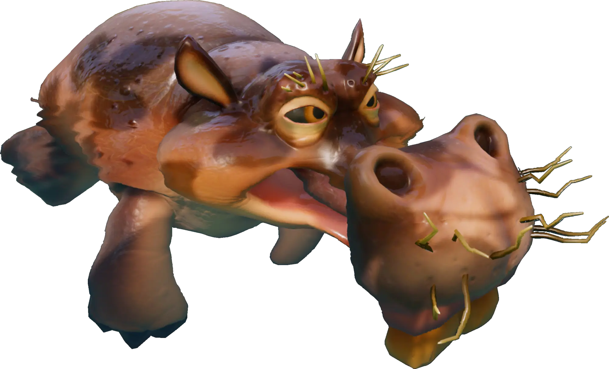 Funny Cartoon Hippo