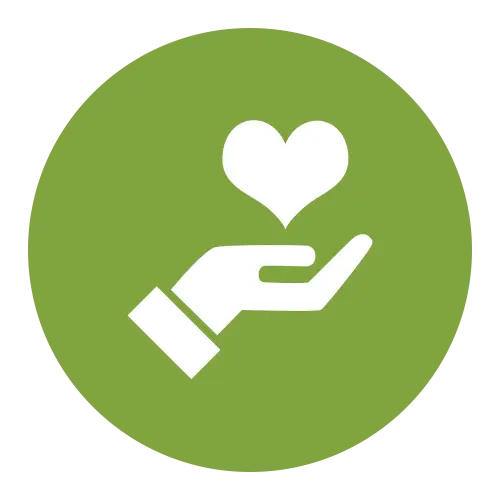 Heart in Hand Symbol of Care