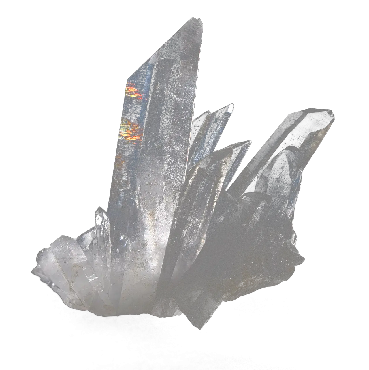 Clear Quartz Crystal with Reflective Surfaces