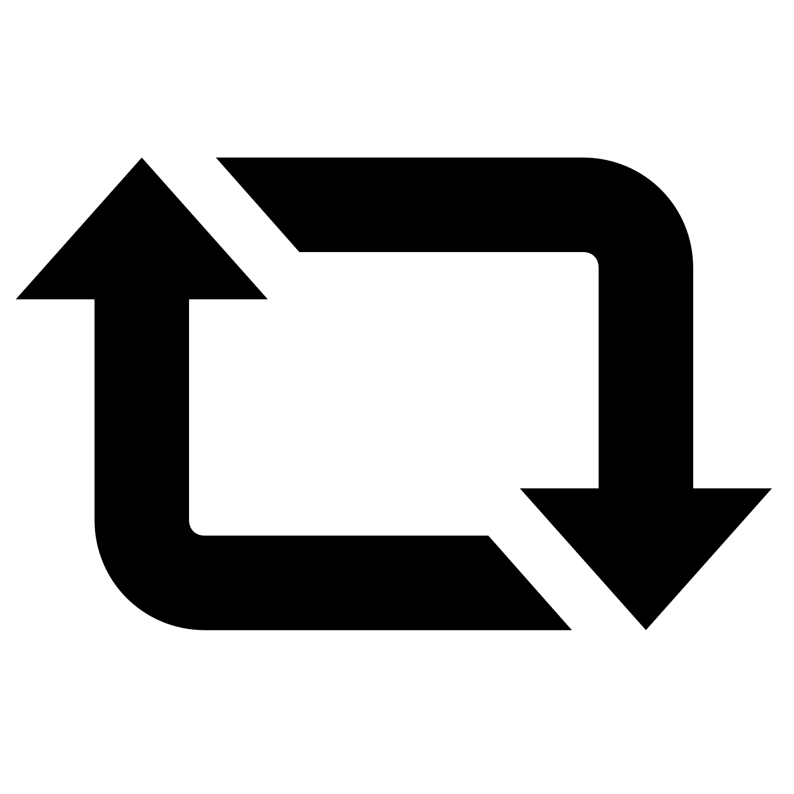 Looping Arrows in Opposite Directions