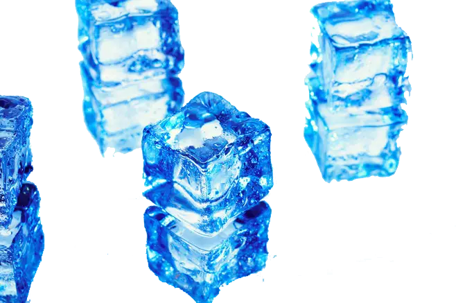 Translucent Blue Ice Cubes