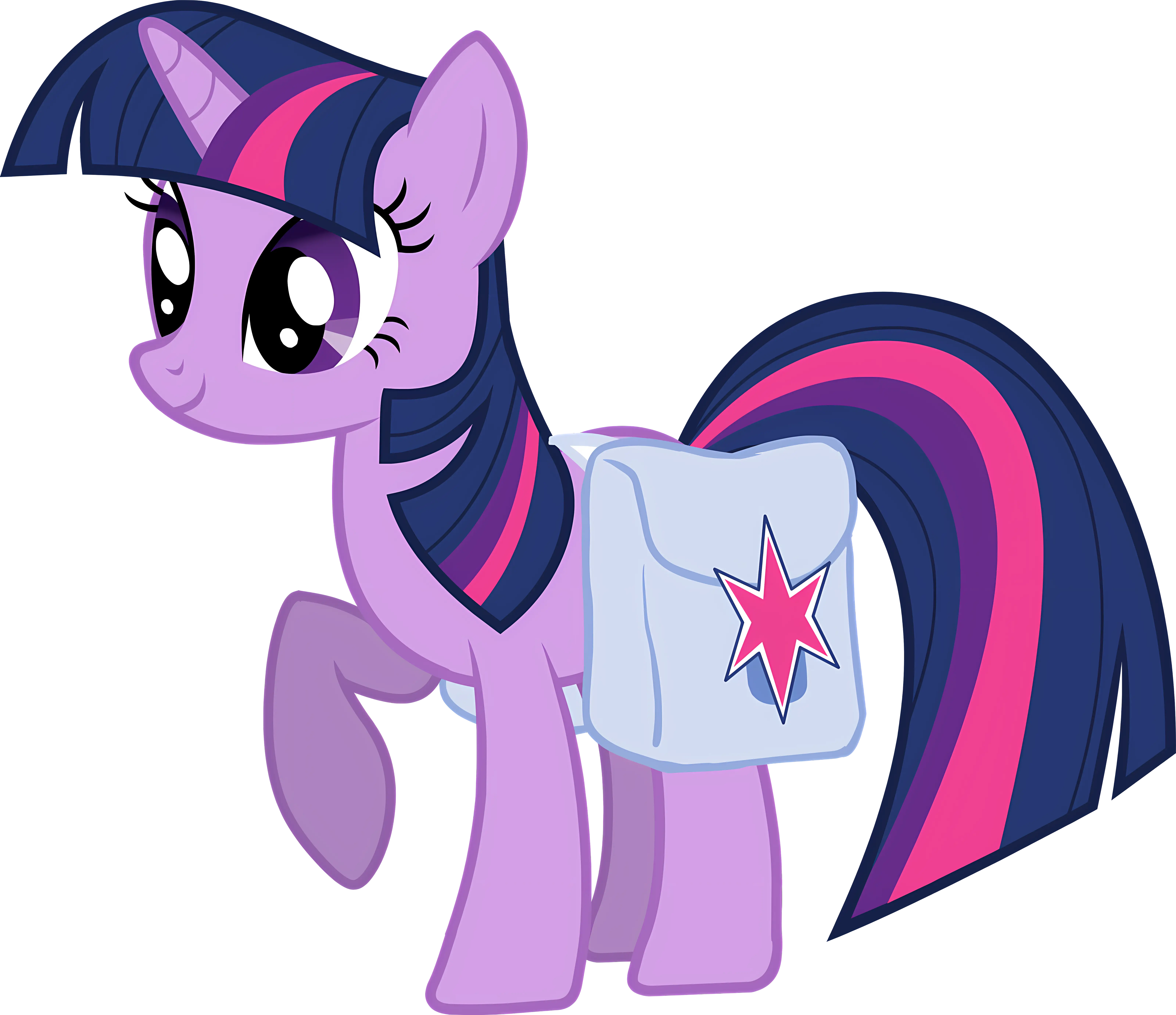 Purple Cartoon Pony Character Illustration