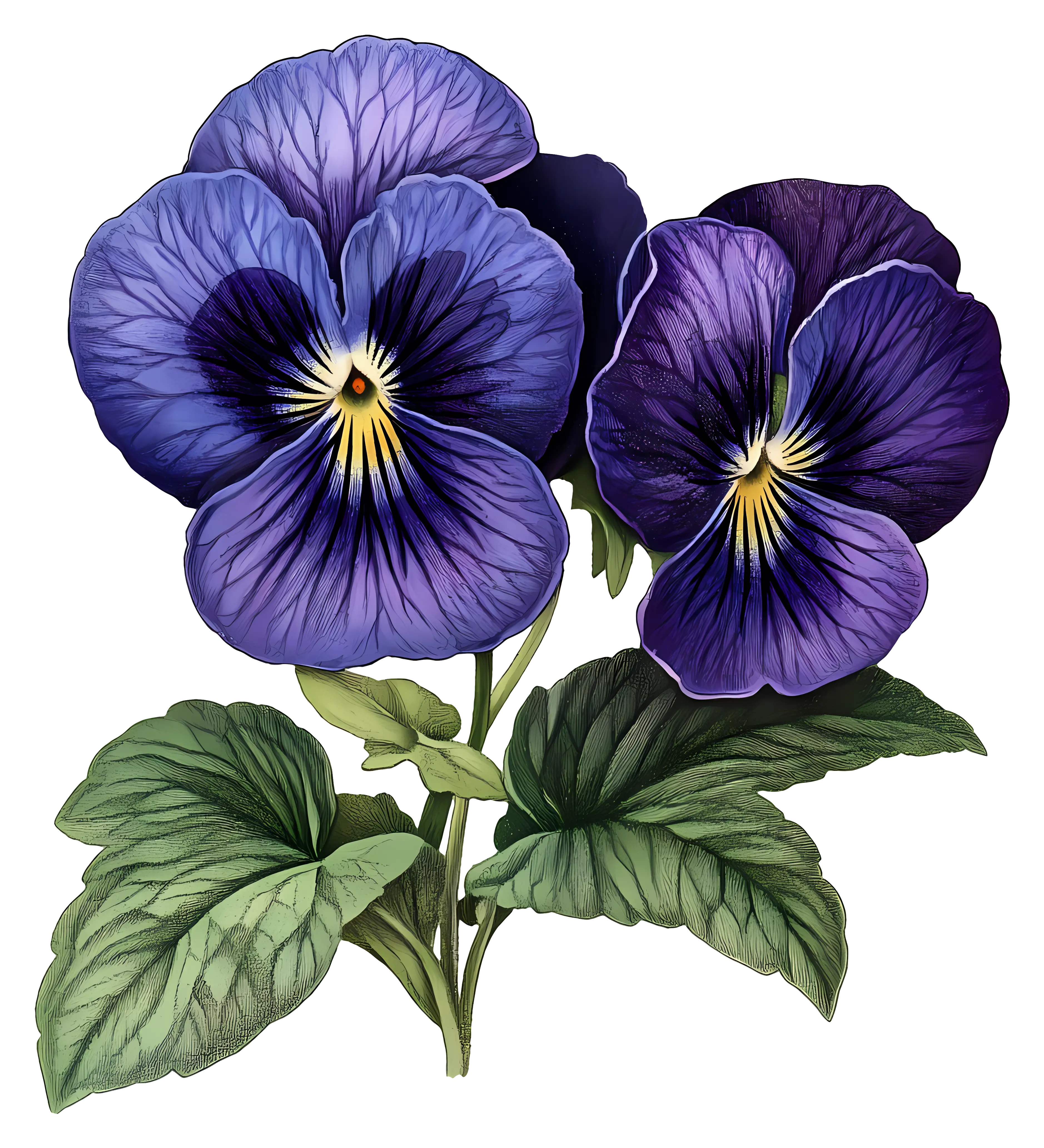 Purple Flowers Illustration