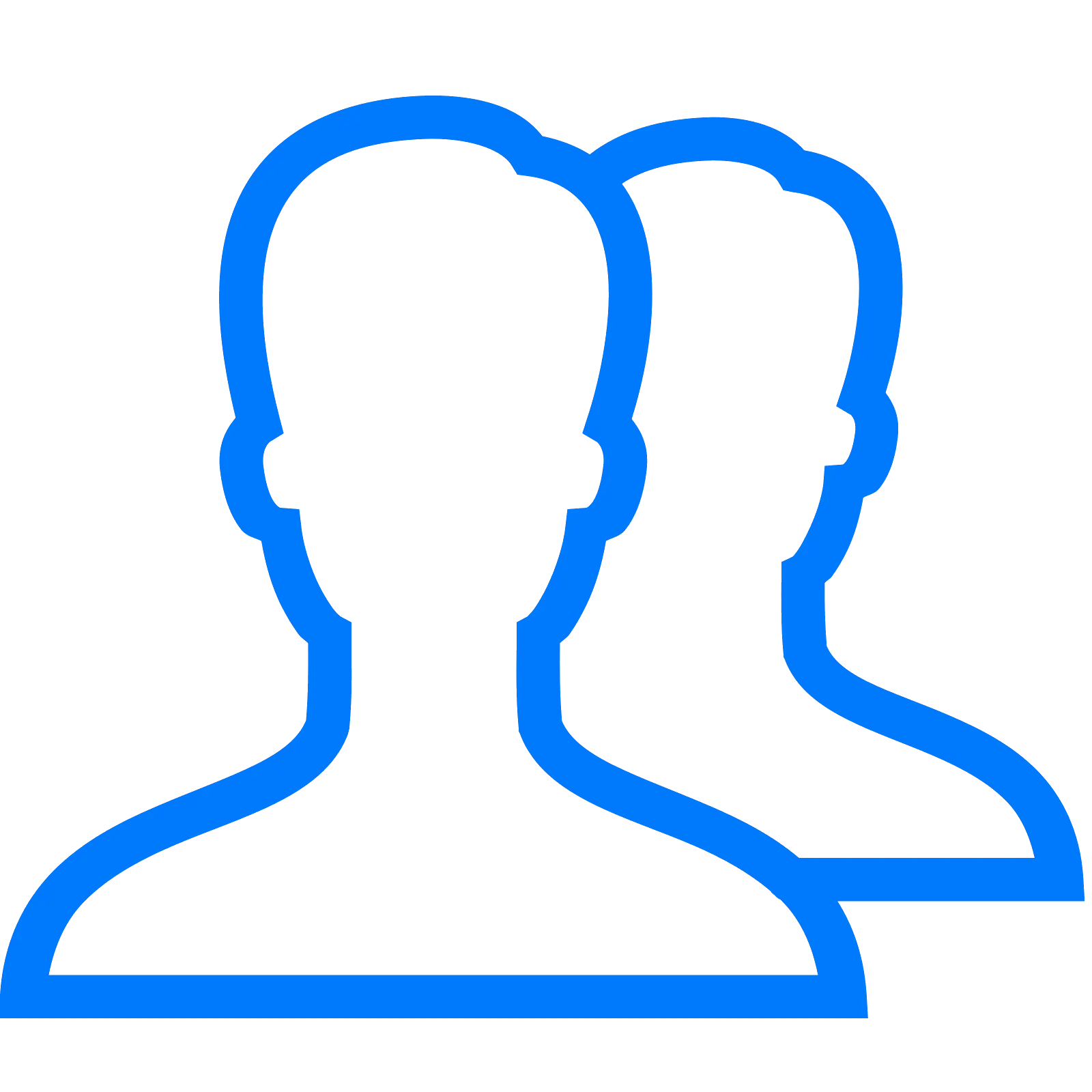 Blue User Outline Icon Design