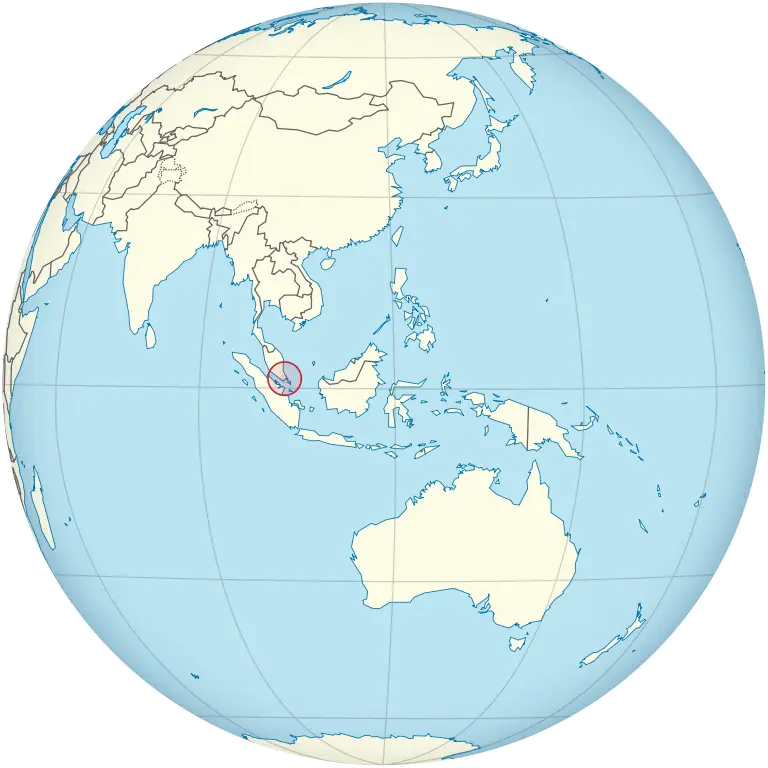 World Map Globe Showing Oceans and Continents