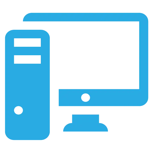 Desktop Computer Icon Symbolizing Technology and Digital Tools