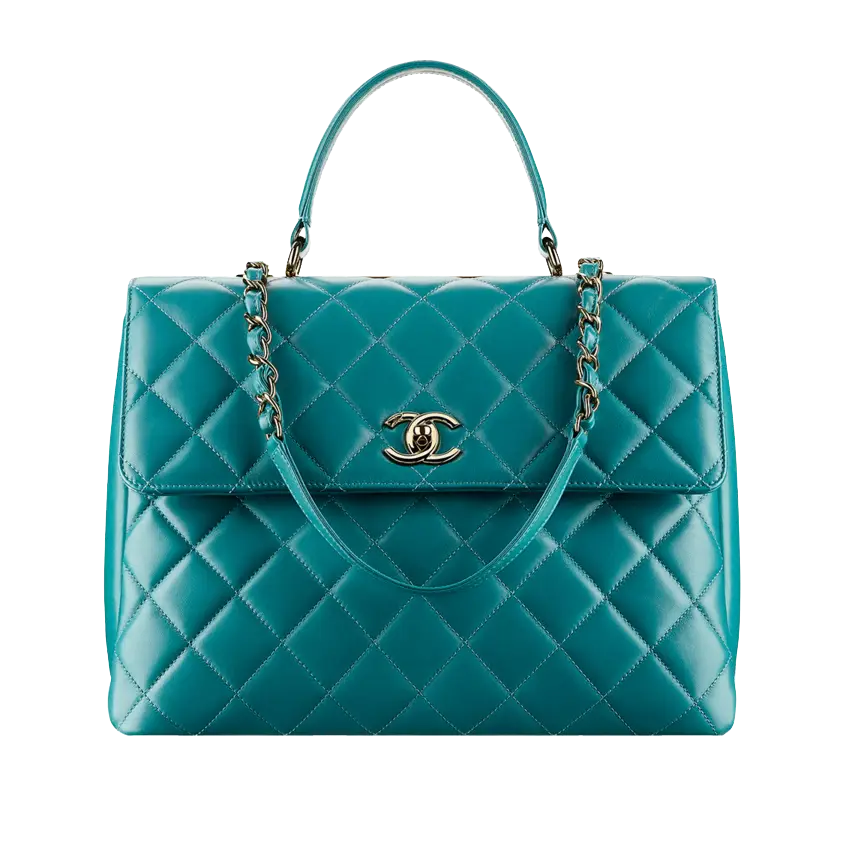 Teal Quilted Handbag