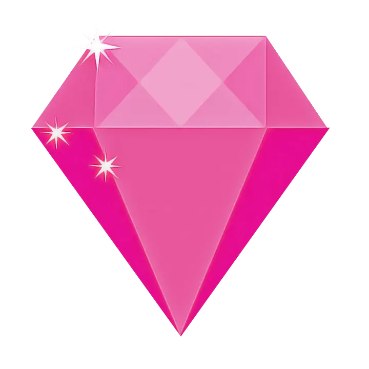 Pink Sparkling Diamond Illustration