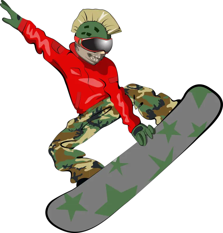 Snowboarder Performing a Jumping Trick