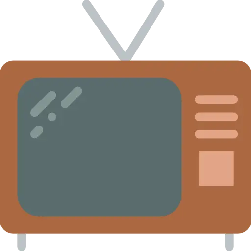 Retro Vintage Television in Brown Design