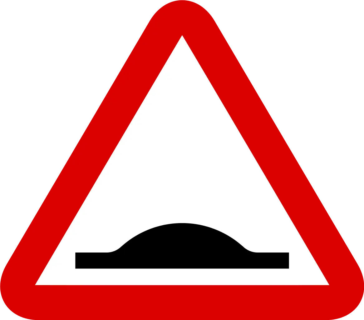 Speed Bump Warning Sign Design