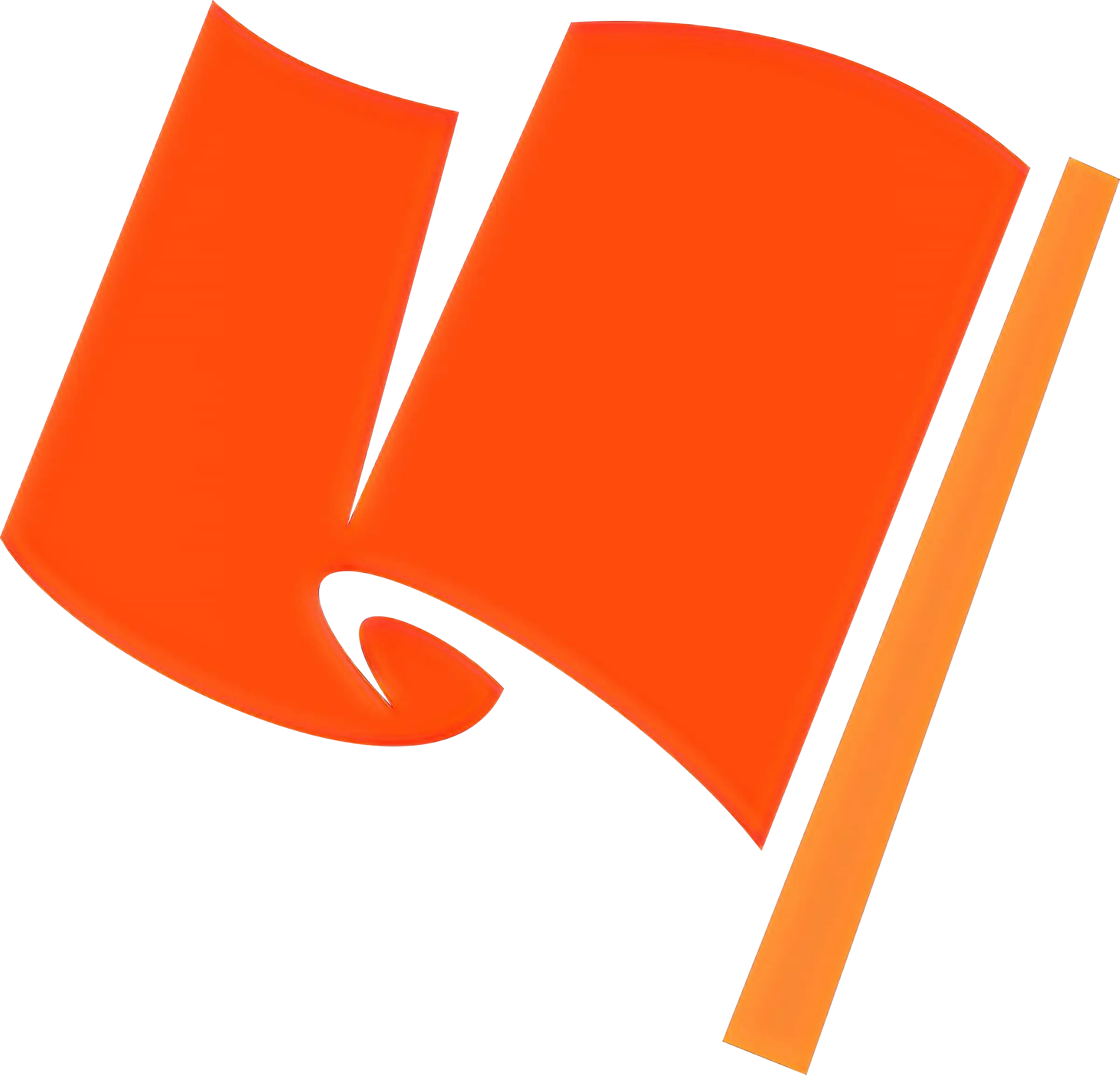 Simple Orange Flag Icon Illustration