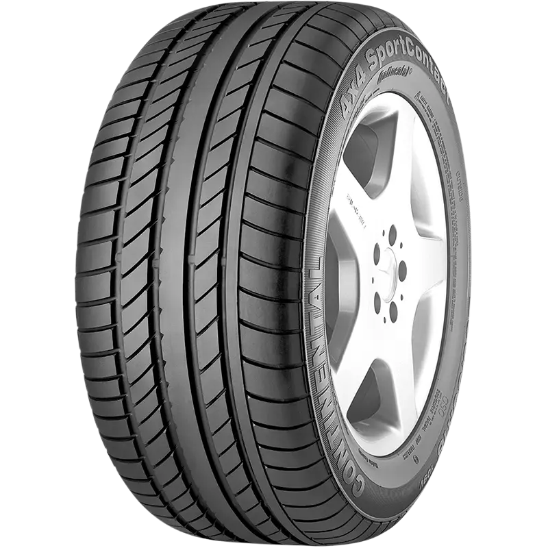 Car Tire with Tread Design Closeup
