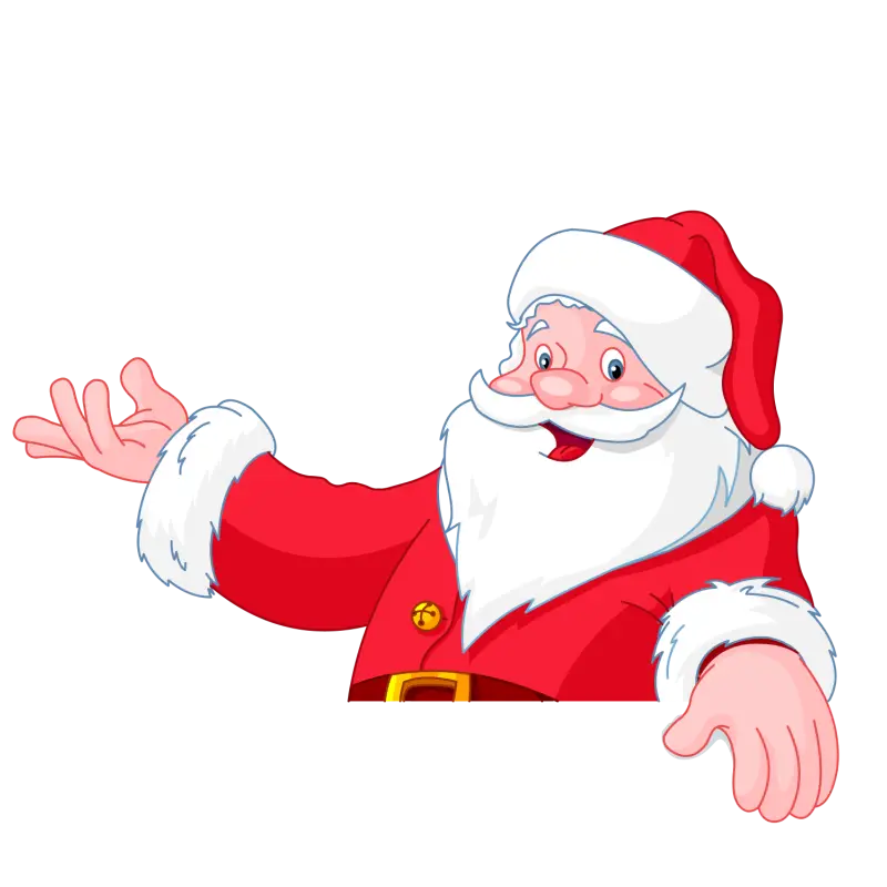 Santa Claus Illustration in Cartoon Style