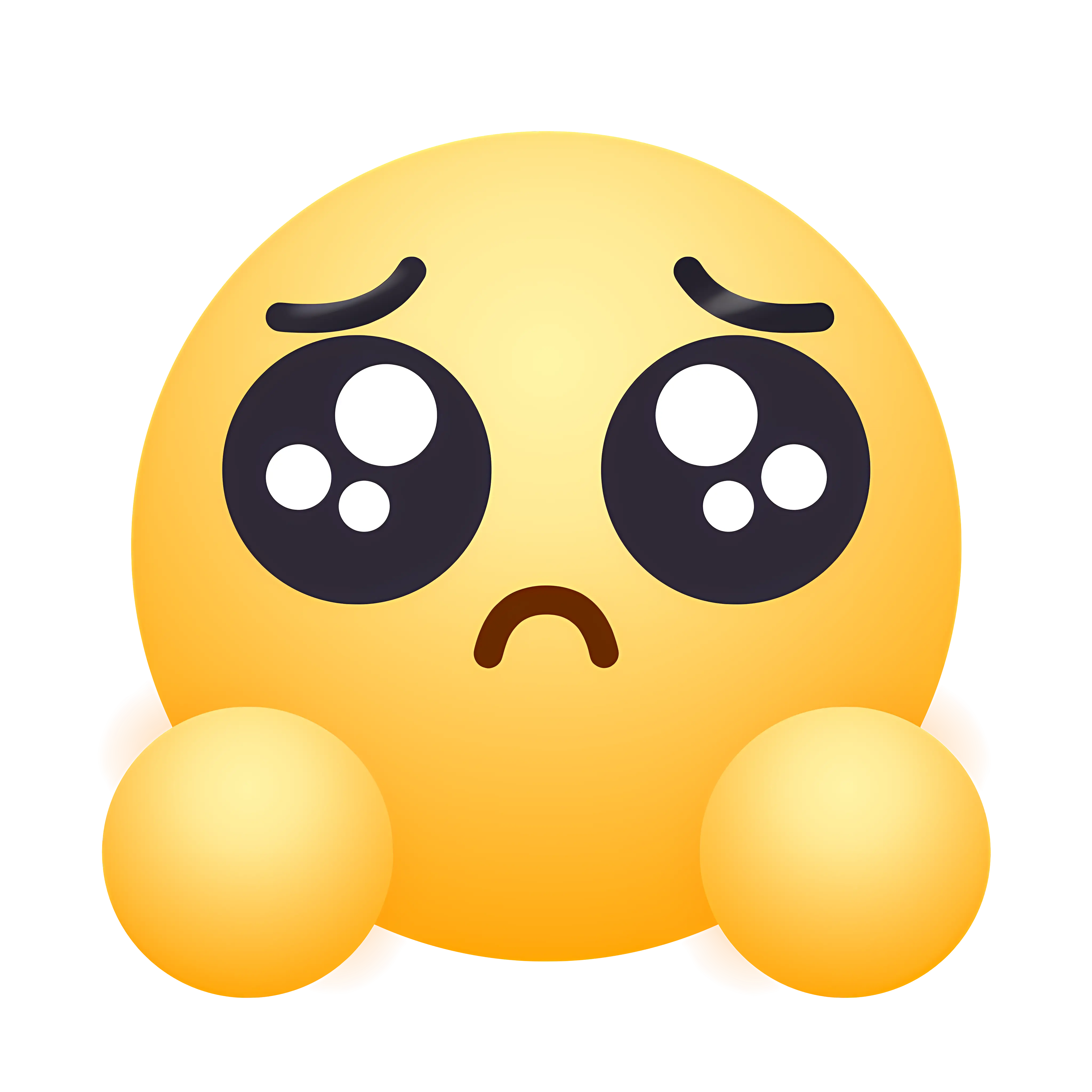 Sad Emoji with Pleading Expression