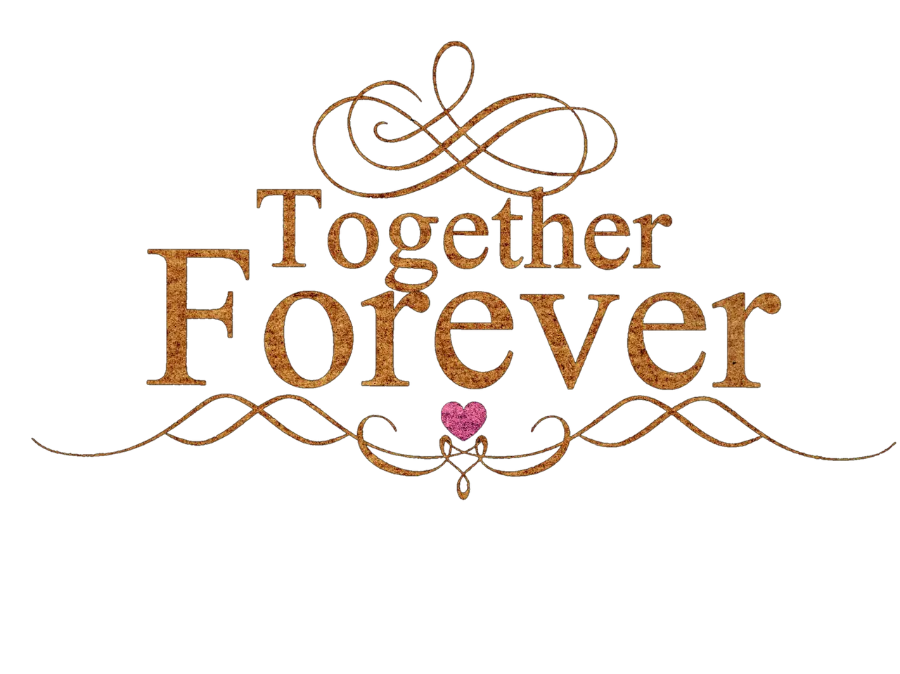 Together Forever Romantic Text Design