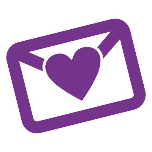 Purple Love Letter Icon