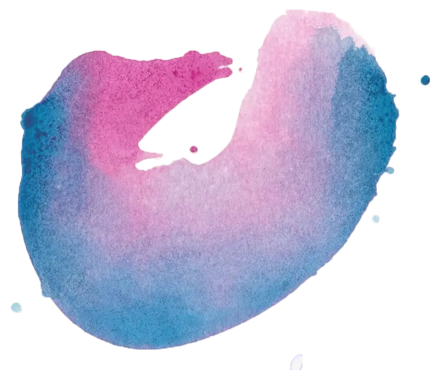 Pink and Blue Watercolor Splash