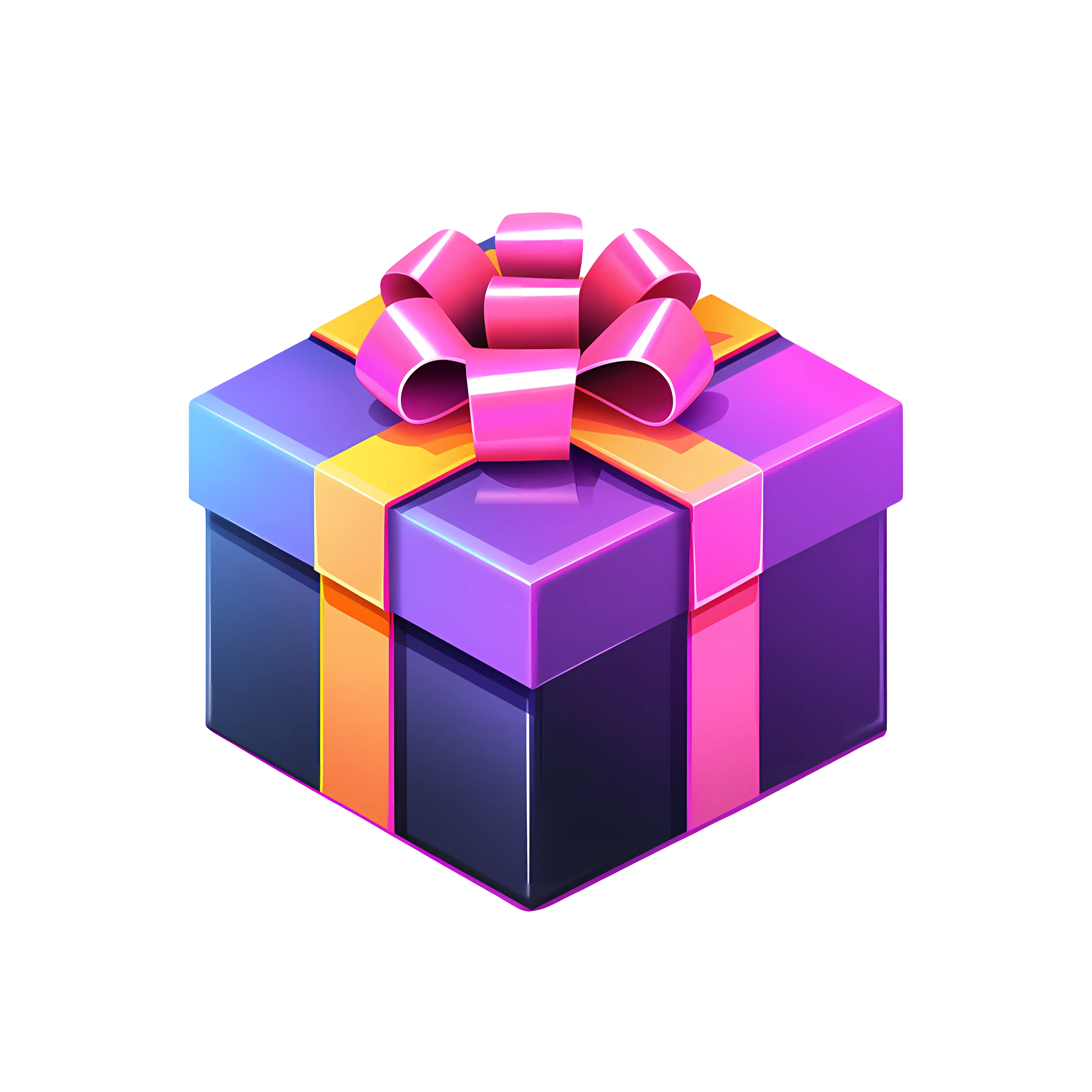 Colorful Gift Box with Ribbon Bow