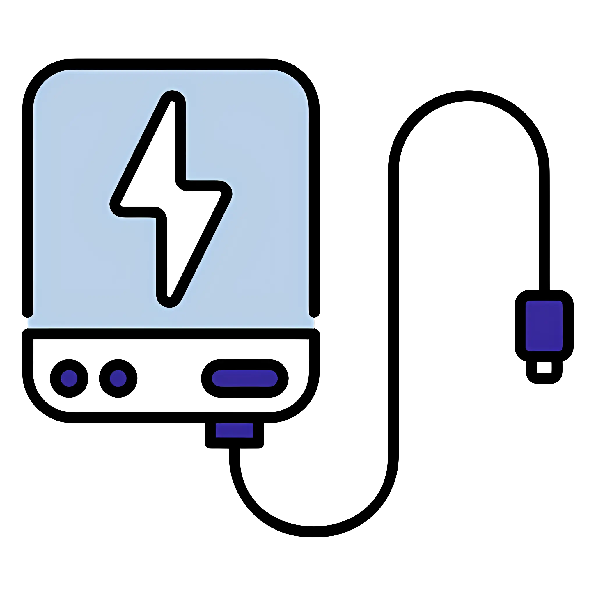 Blue and White Power Bank
