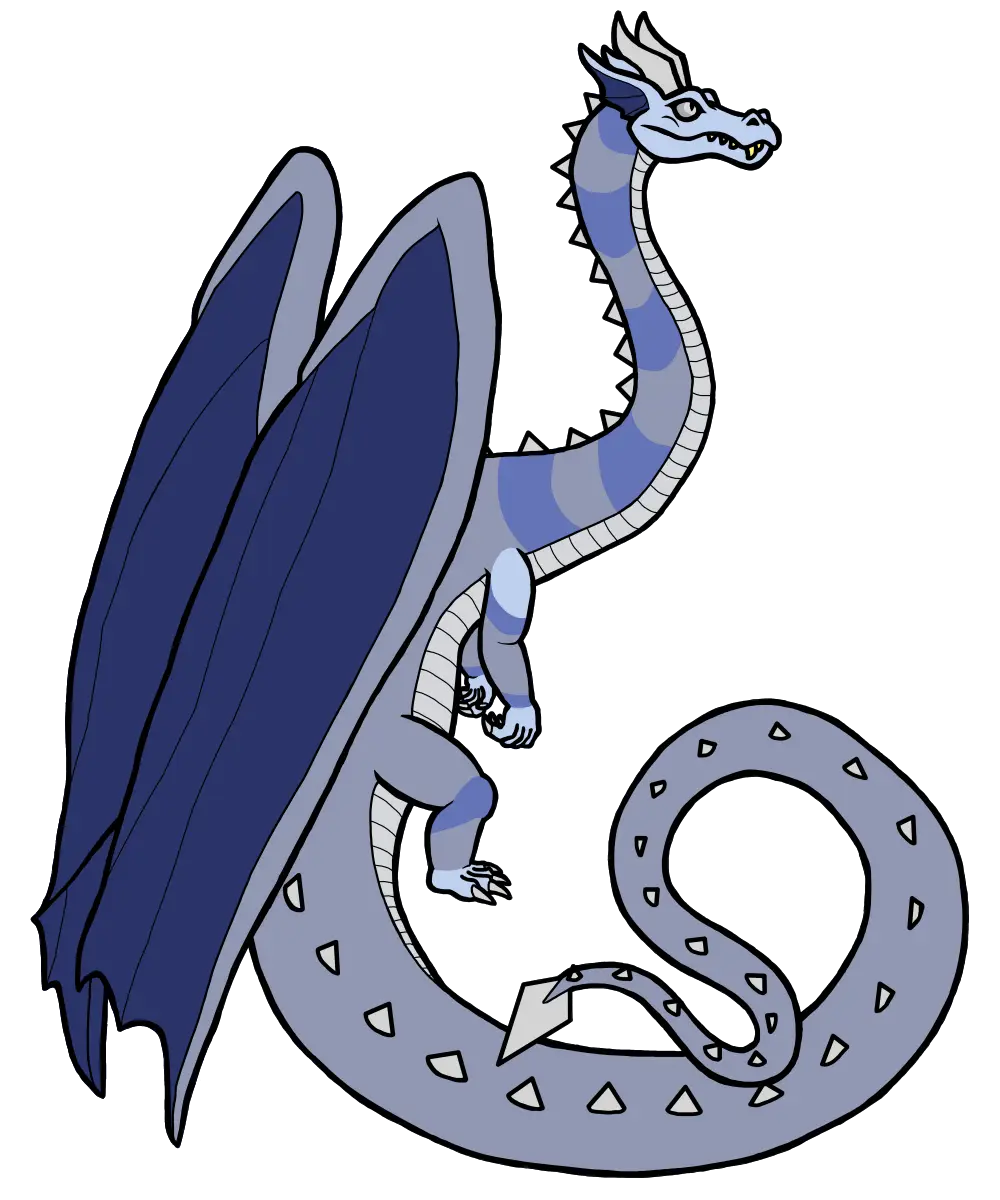 Illustration of a Blue-Winged Dragon