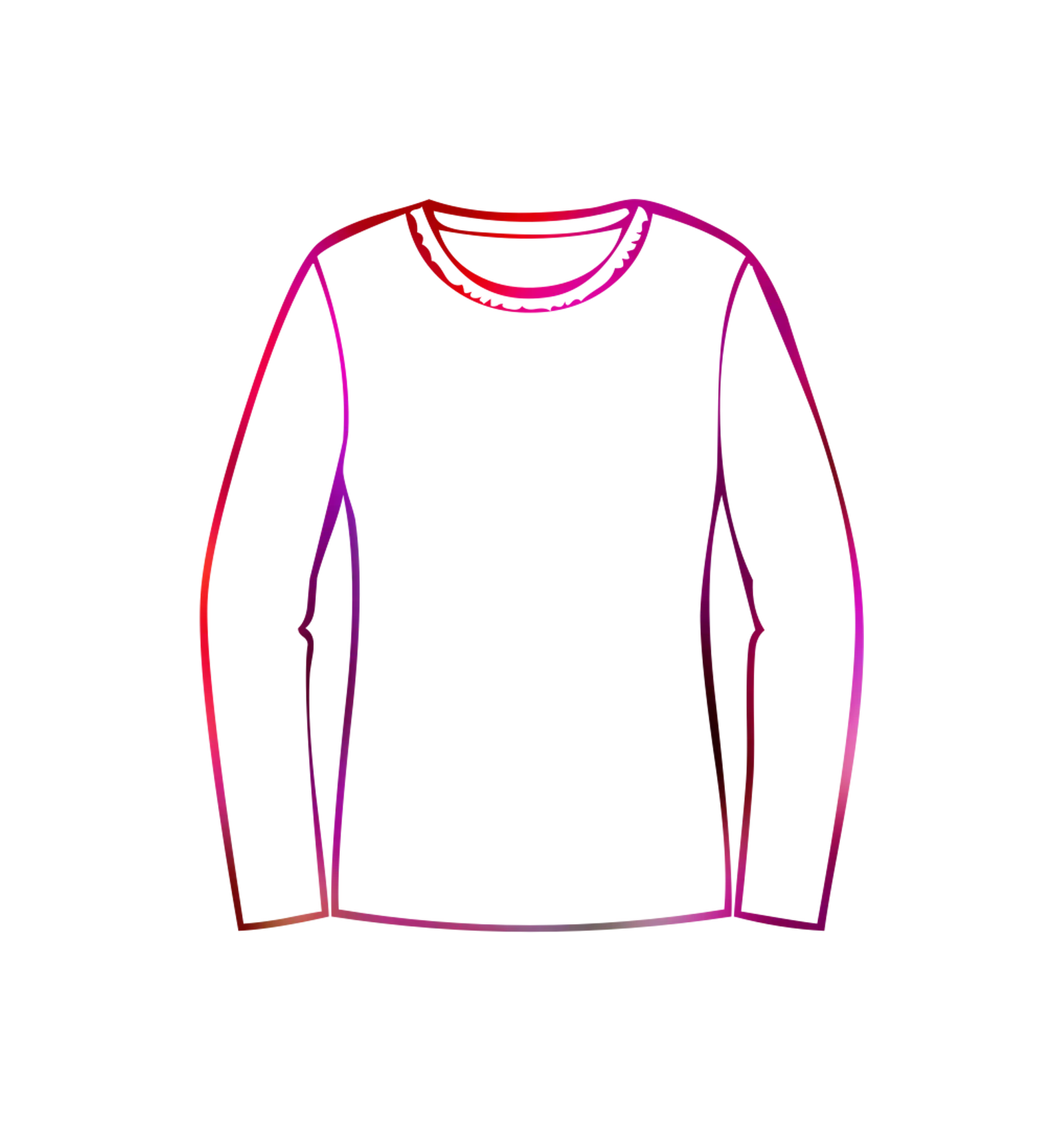 Long Sleeve Shirt Outline in Minimal Design