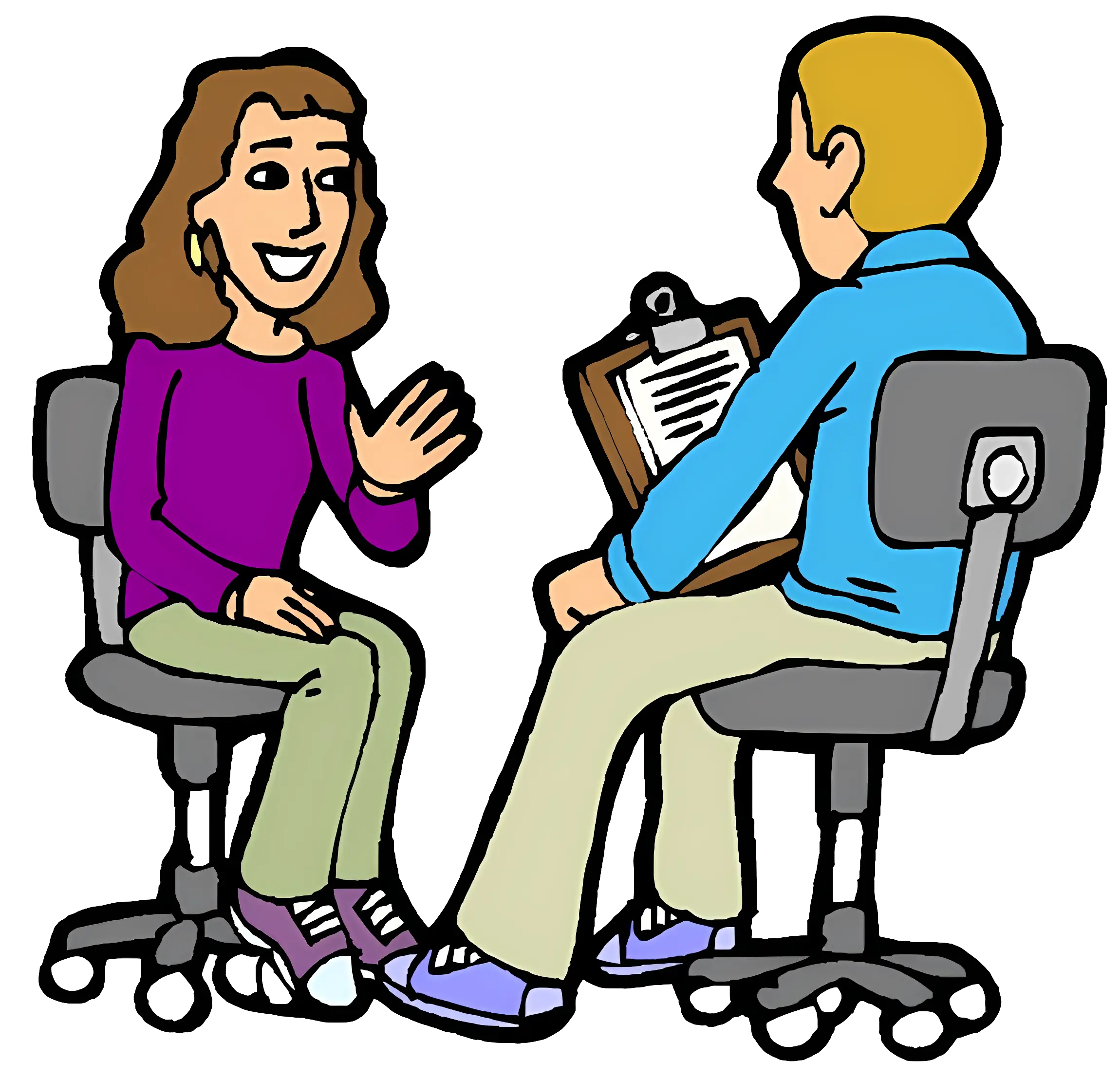 Cartoon Interview Scene