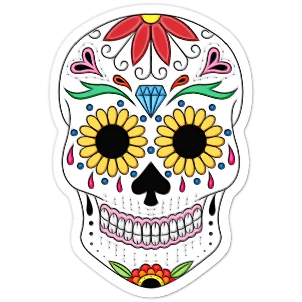Colorful Sugar Skull for Day of the Dead