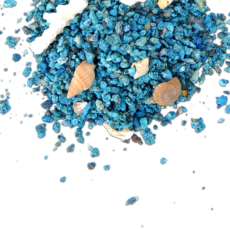 Blue Pebbles with Shells