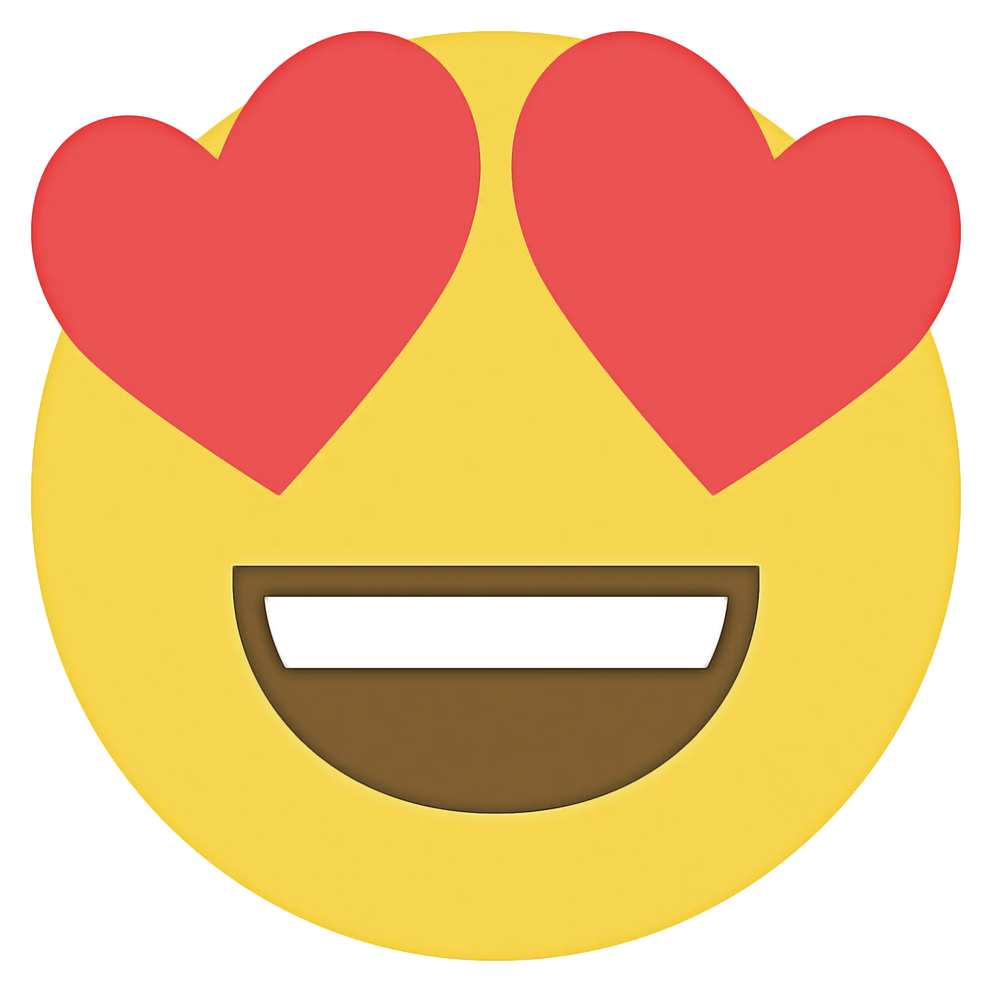 Happy Love Emoji with Heart-Shaped Eyes