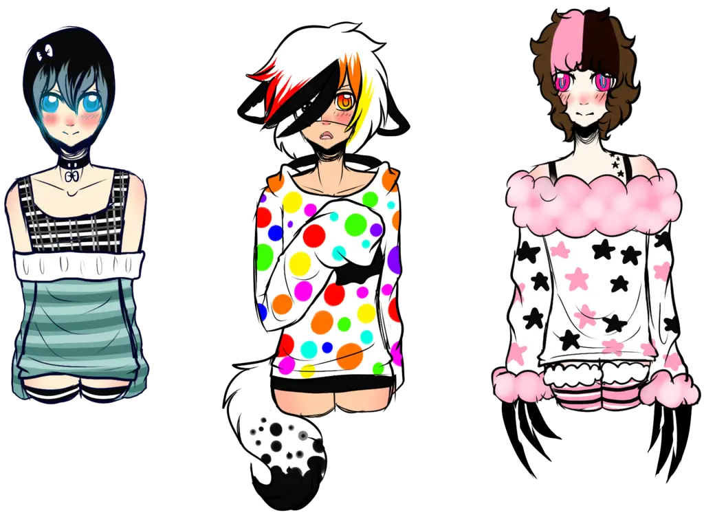 Colorful Anime Characters in Cute Outfits